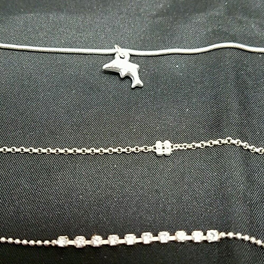 Lot of 3 ankle bracelets